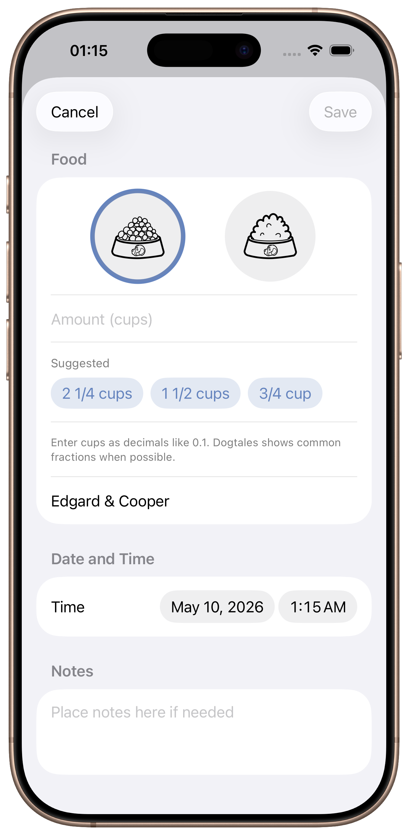 Dogtales food screenshot